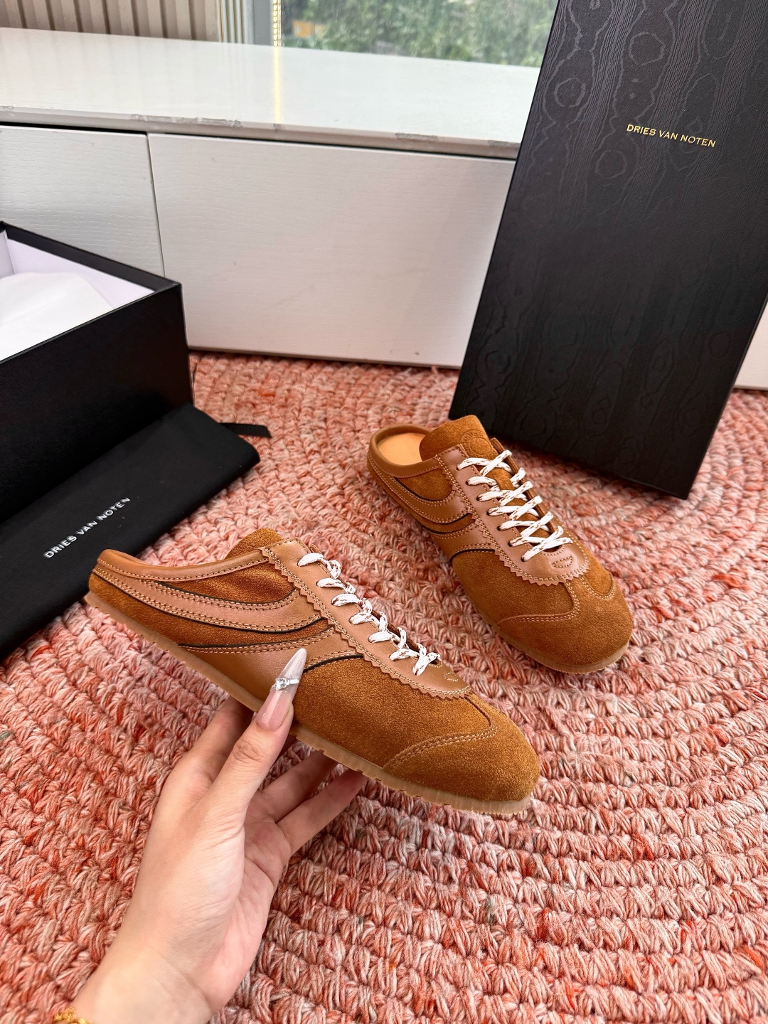 🌾所见即所得G130代购级Dries Van Noten·DVN 马拉松复古德训鞋包头拖鞋Dries V