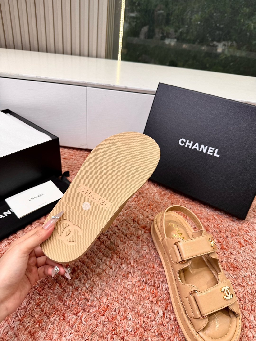 🌾G273顶级Chanel 2026ss小香沙滩凉鞋 顶级专柜品质 每年必入的经典款之一！最新出双C金属