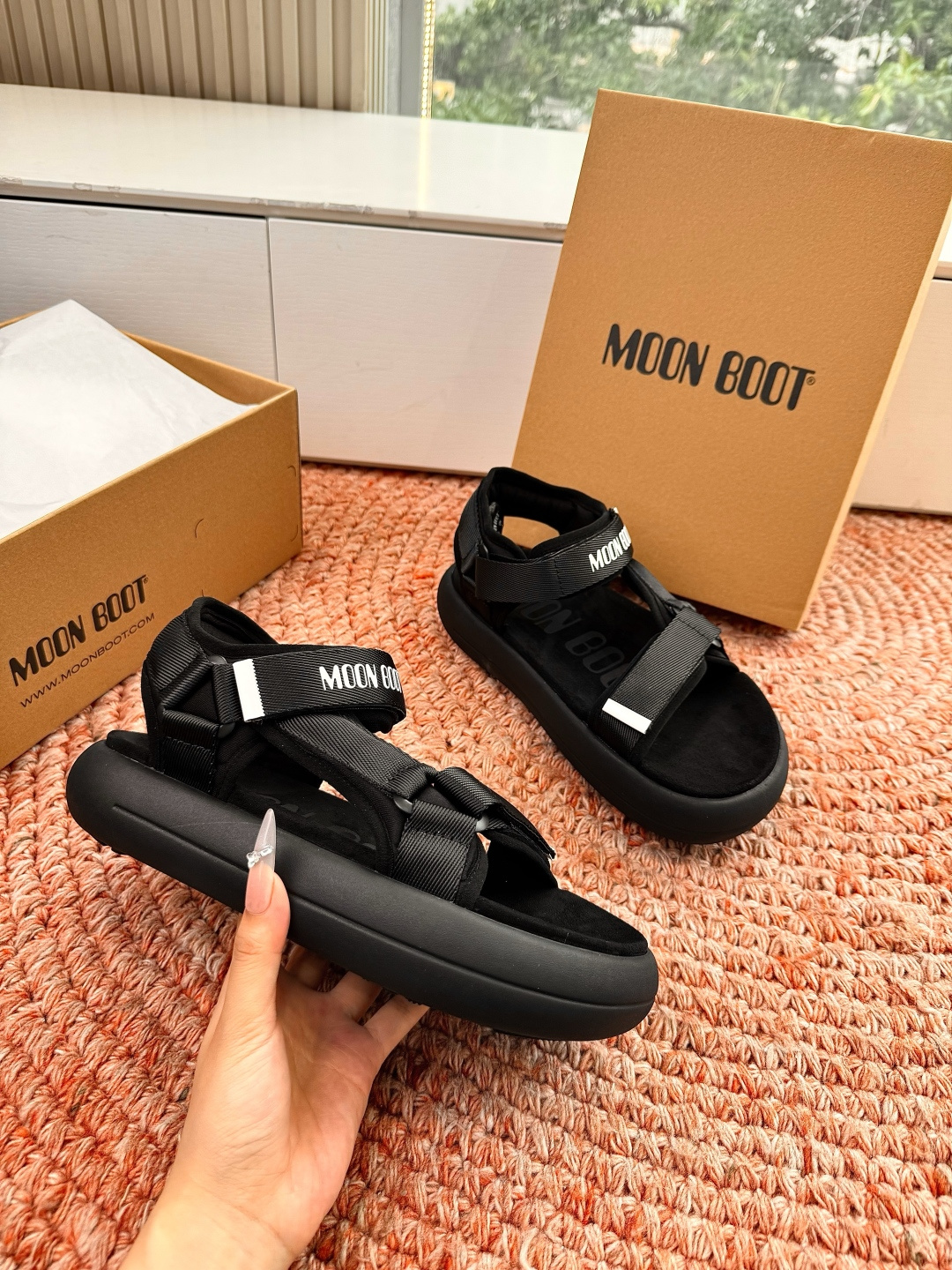 🌾G275顶级品质MOoNBOOT 高奢夏季新款凉鞋 厚底增高气质沙滩凉鞋 原版购入开发 。无法抗拒的精