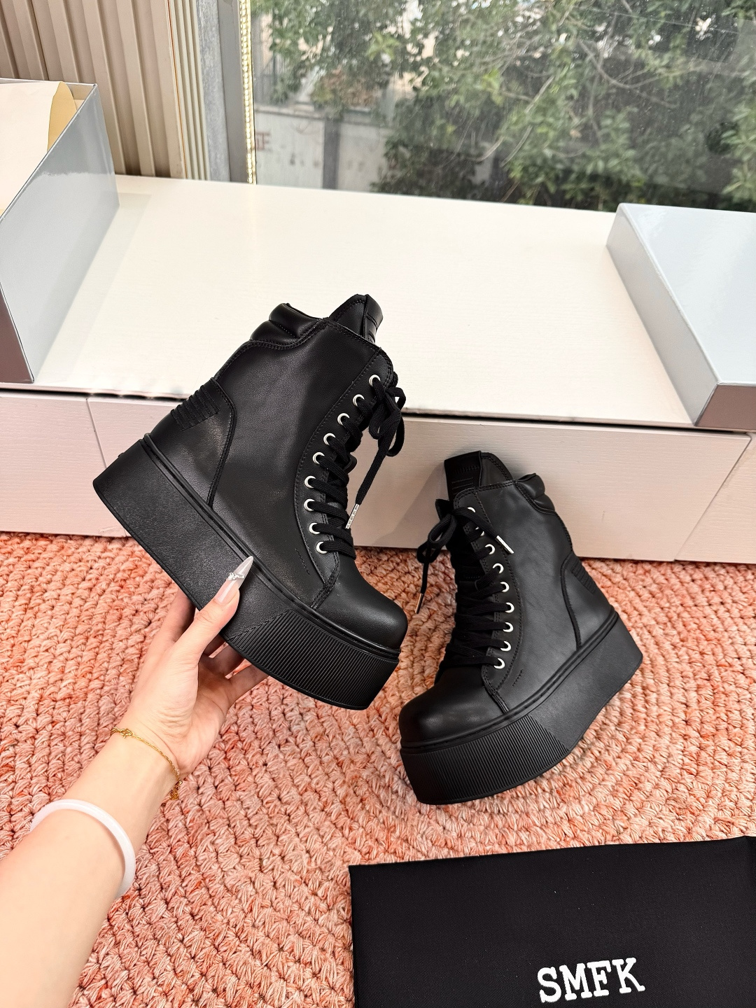 🌾所见即所得G029顶级版SMFK十字2026新款厚底运动鞋切尔西短靴👟专柜断货王，一眼心动💓质感拉满，