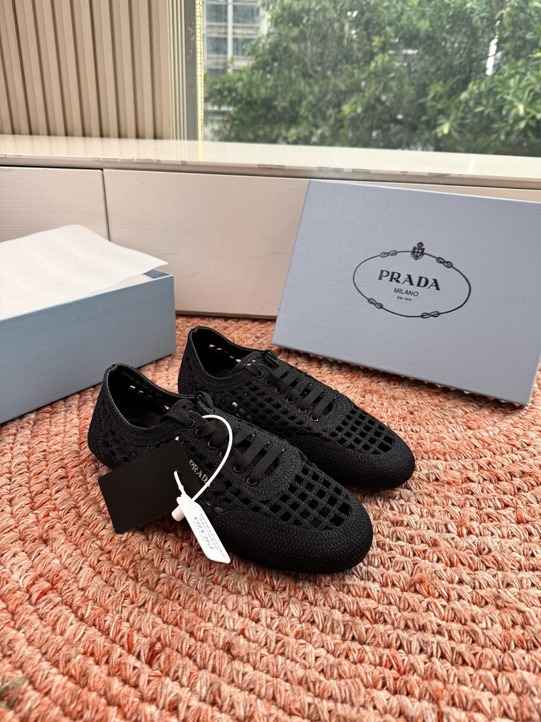 🌾G036Prada普拉达2026夏季新品缕空网休闲鞋 一双