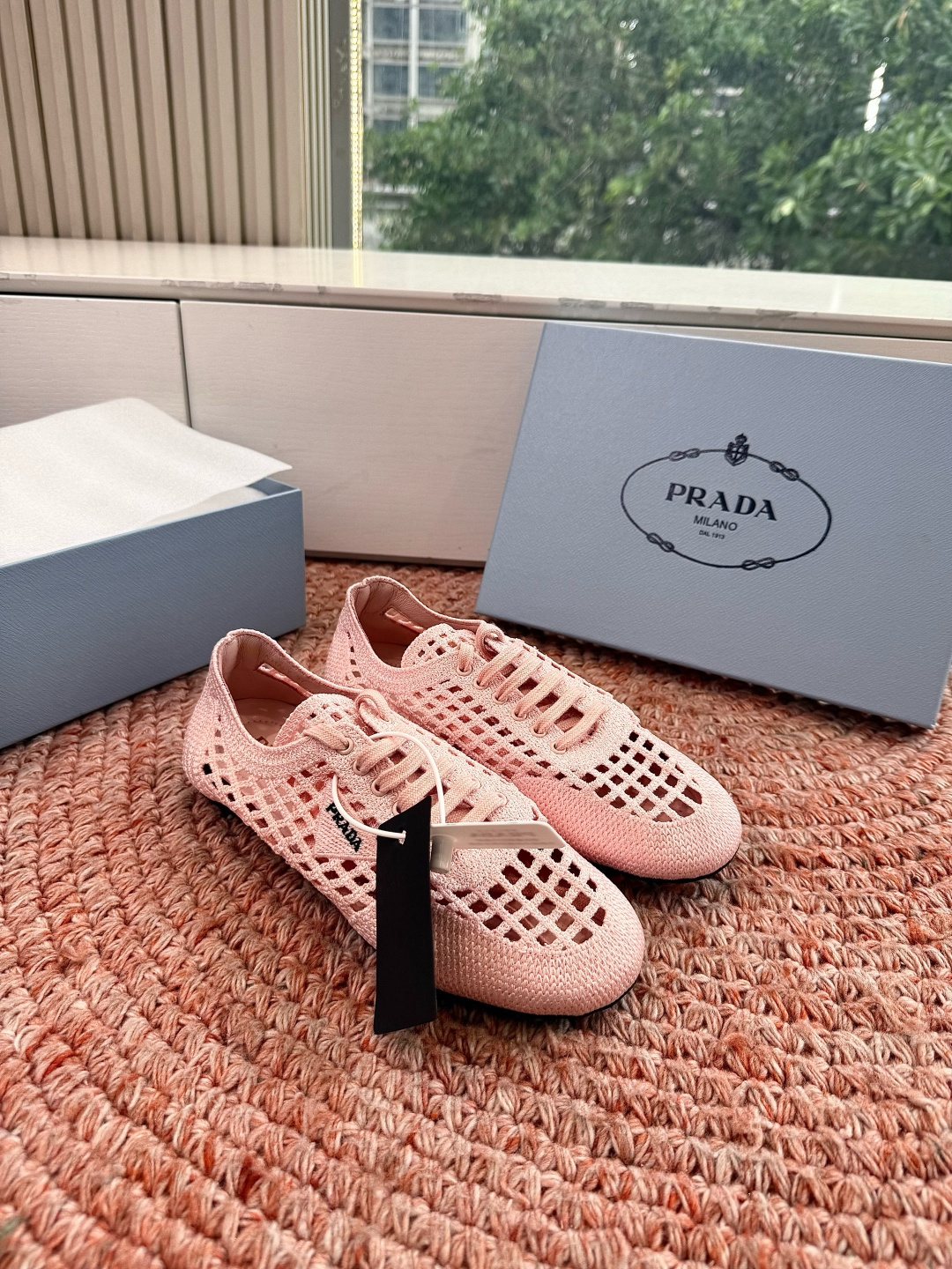 🌾G036Prada普拉达2026夏季新品缕空网休闲鞋 一双