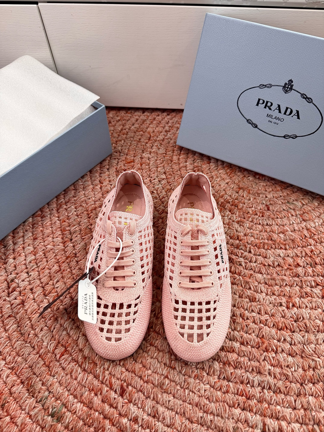 🌾G036Prada普拉达2026夏季新品缕空网休闲鞋 一双