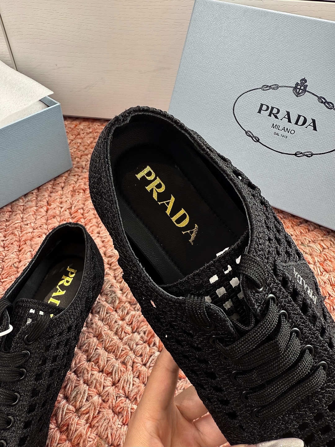🌾G036Prada普拉达2026夏季新品缕空网休闲鞋 一双