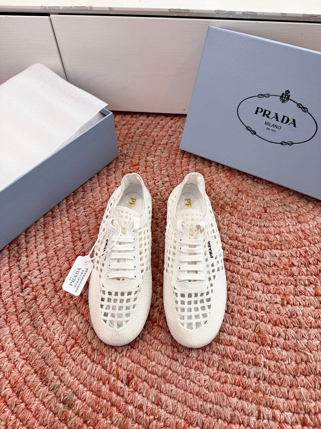 🌾G036Prada普拉达2026夏季新品缕空网休闲鞋 一双