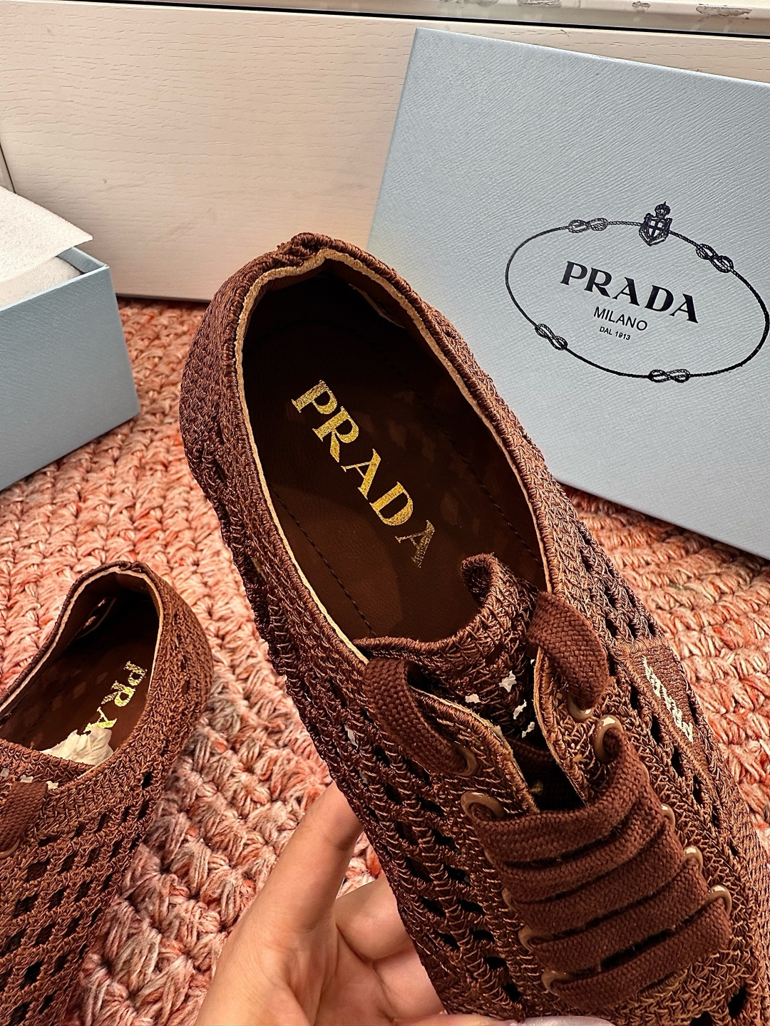 🌾G036Prada普拉达2026夏季新品缕空网休闲鞋 一双
