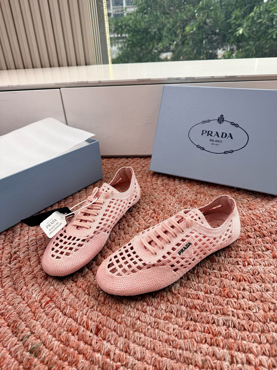 🌾G036Prada普拉达2026夏季新品缕空网休闲鞋 一双
