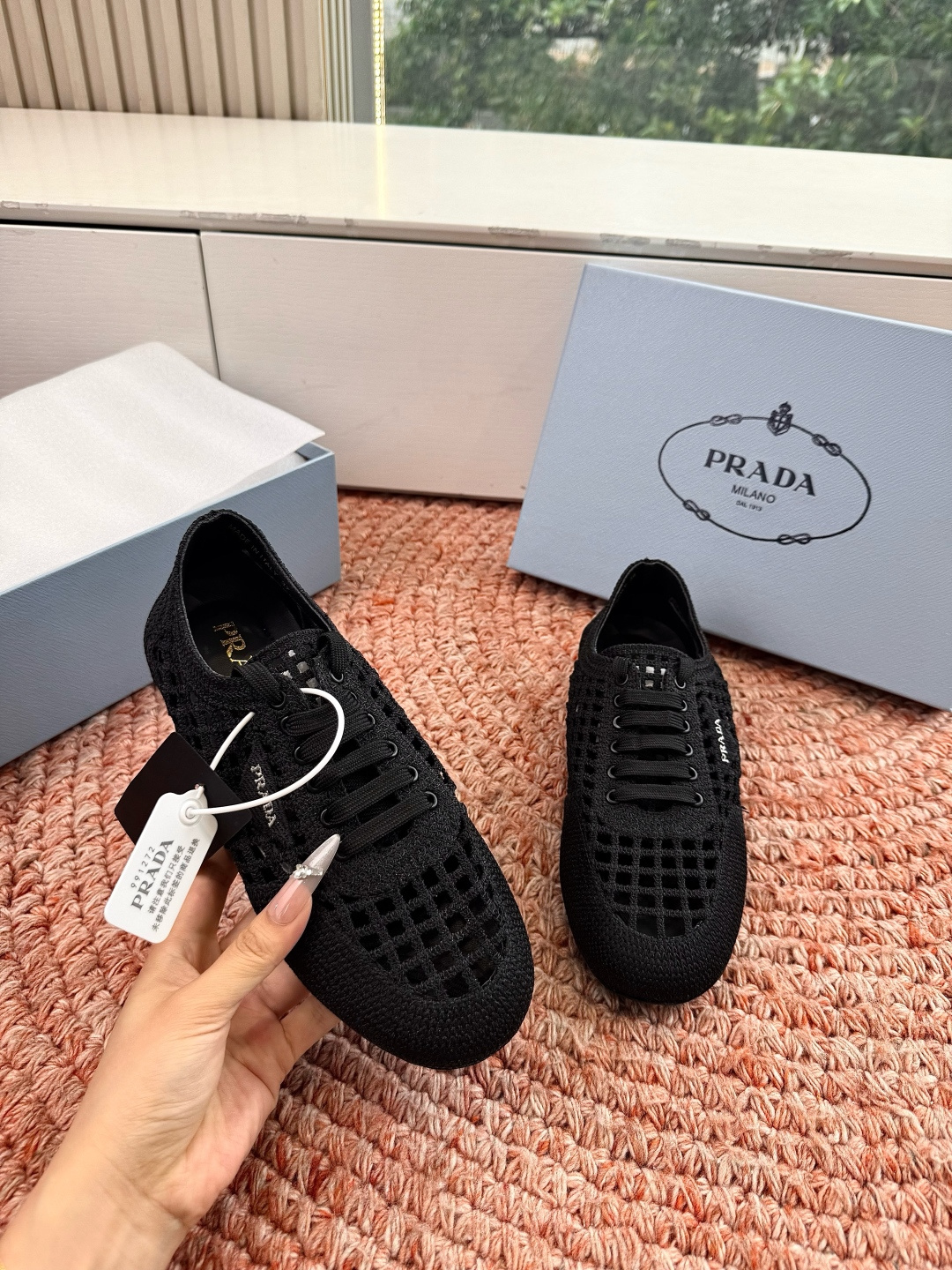 🌾G036Prada普拉达2026夏季新品缕空网休闲鞋 一双