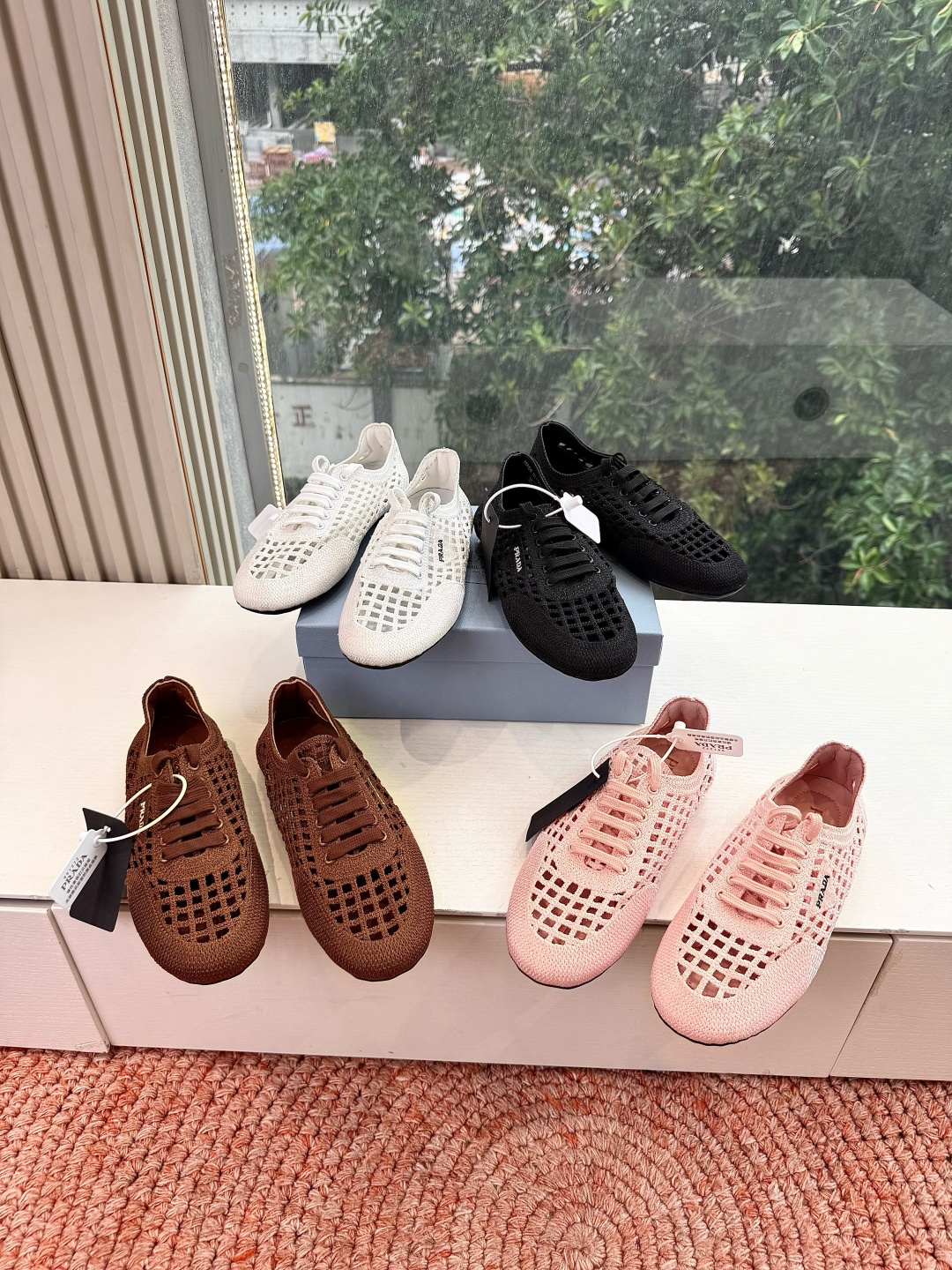 🌾G036Prada普拉达2026夏季新品缕空网休闲鞋 一双