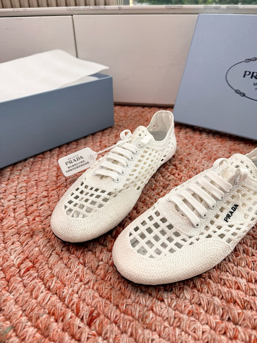 🌾G036Prada普拉达2026夏季新品缕空网休闲鞋 一双
