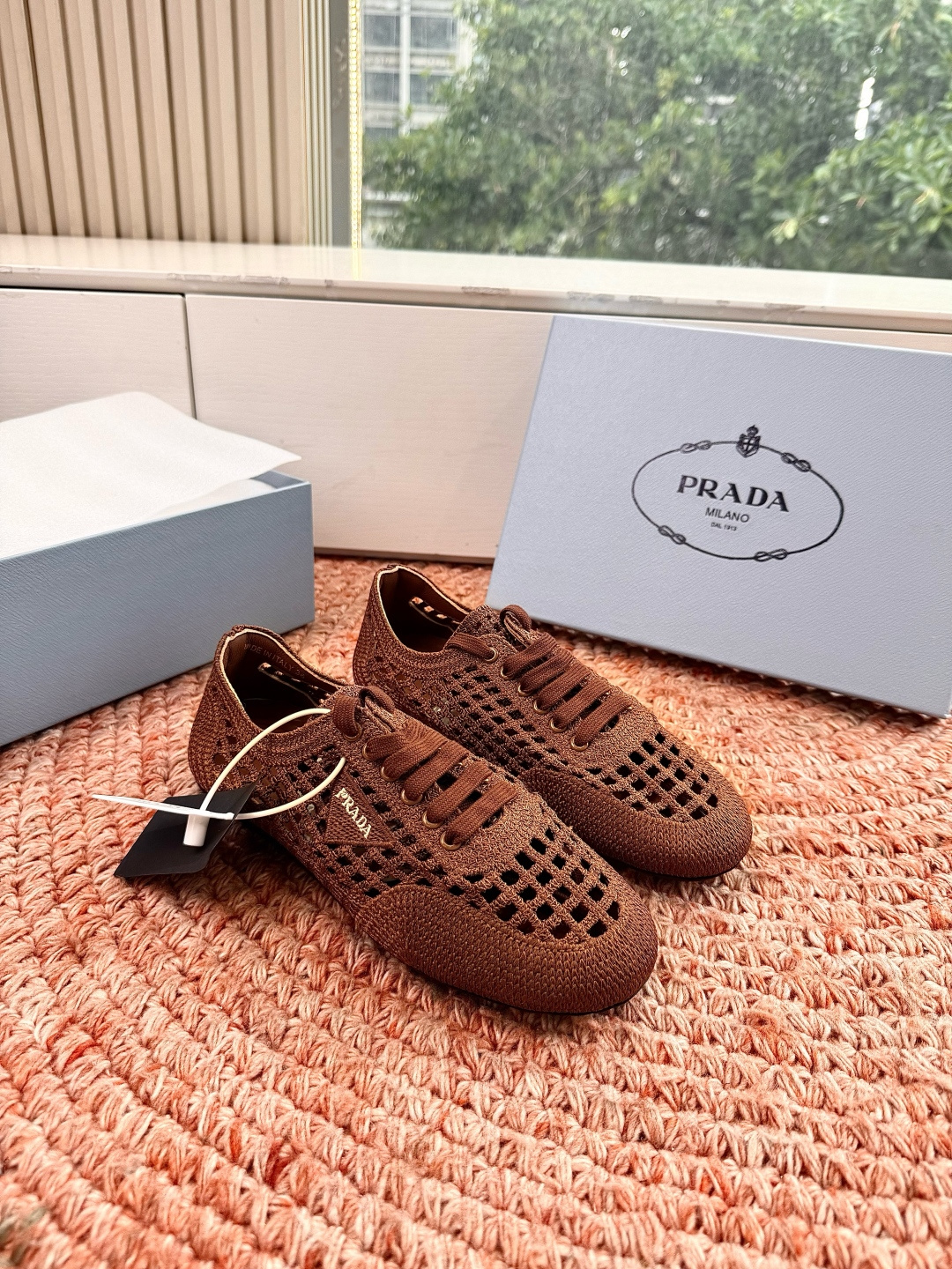 🌾G036Prada普拉达2026夏季新品缕空网休闲鞋 一双