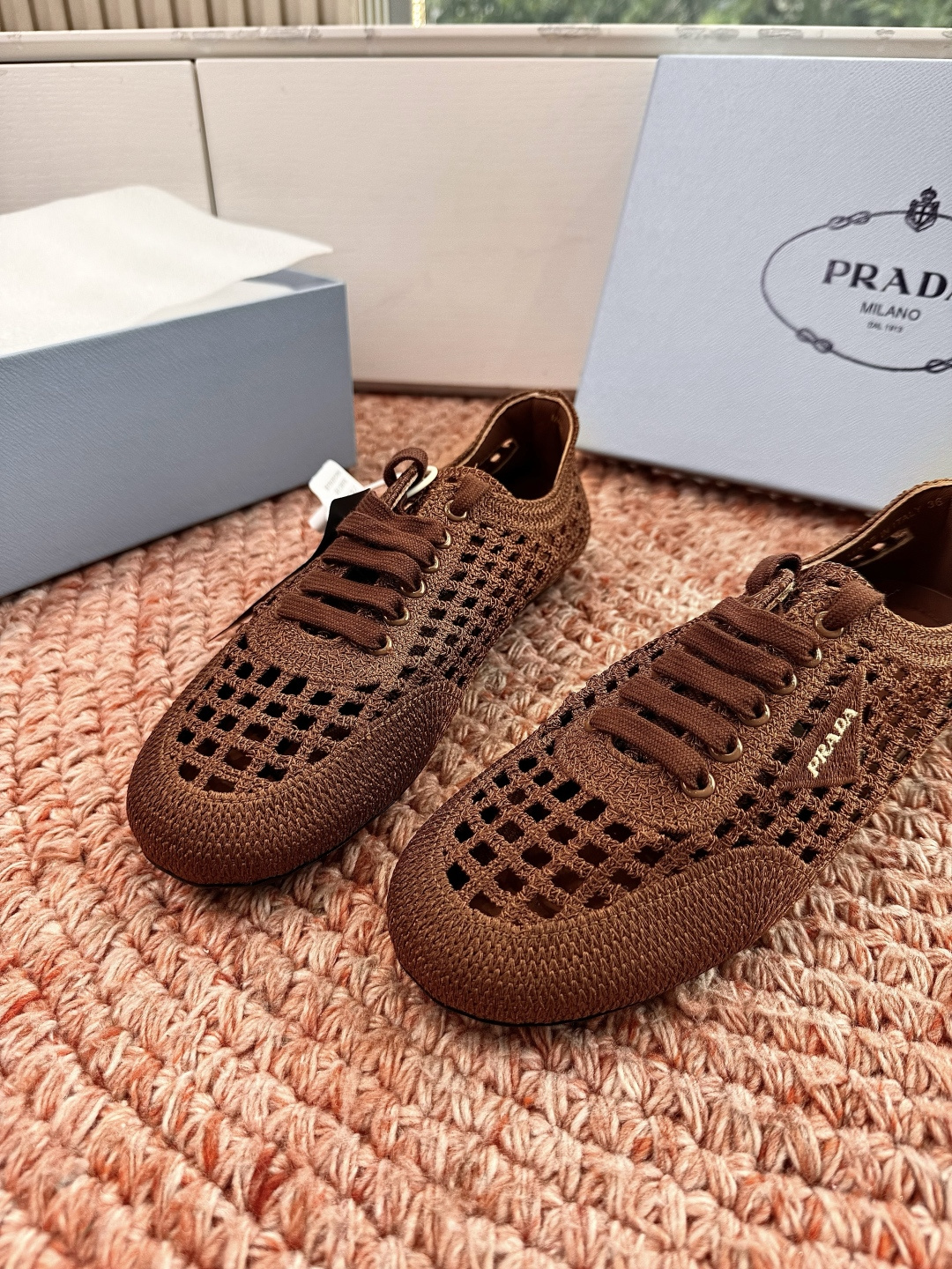🌾G036Prada普拉达2026夏季新品缕空网休闲鞋 一双