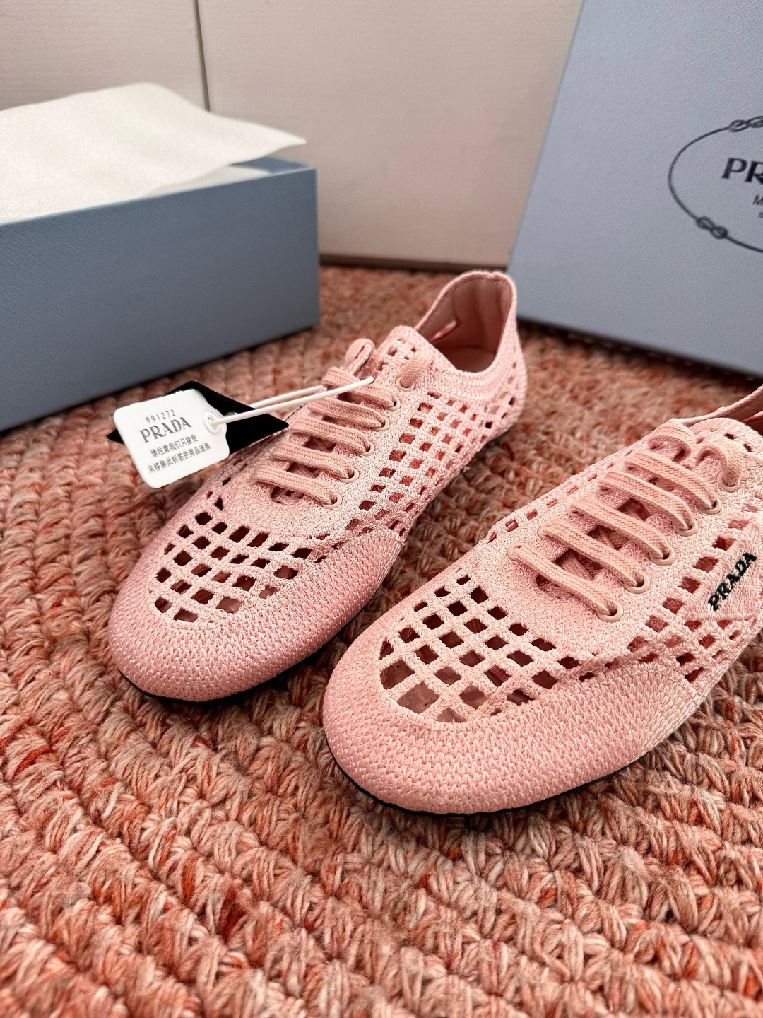 🌾G036Prada普拉达2026夏季新品缕空网休闲鞋 一双