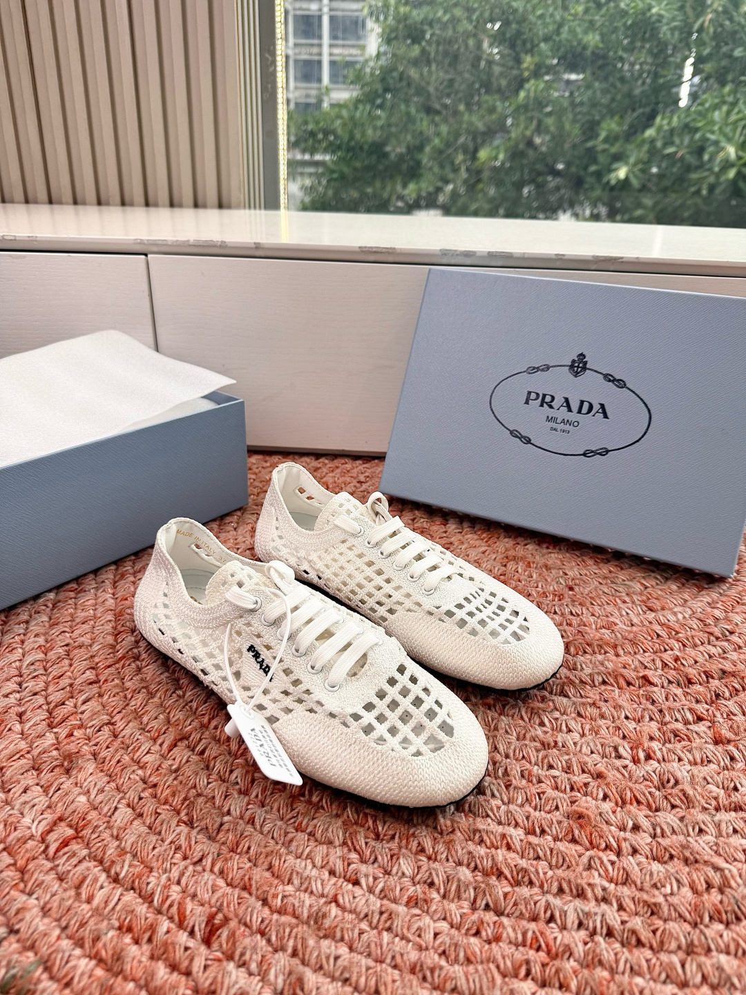 🌾G036Prada普拉达2026夏季新品缕空网休闲鞋 一双