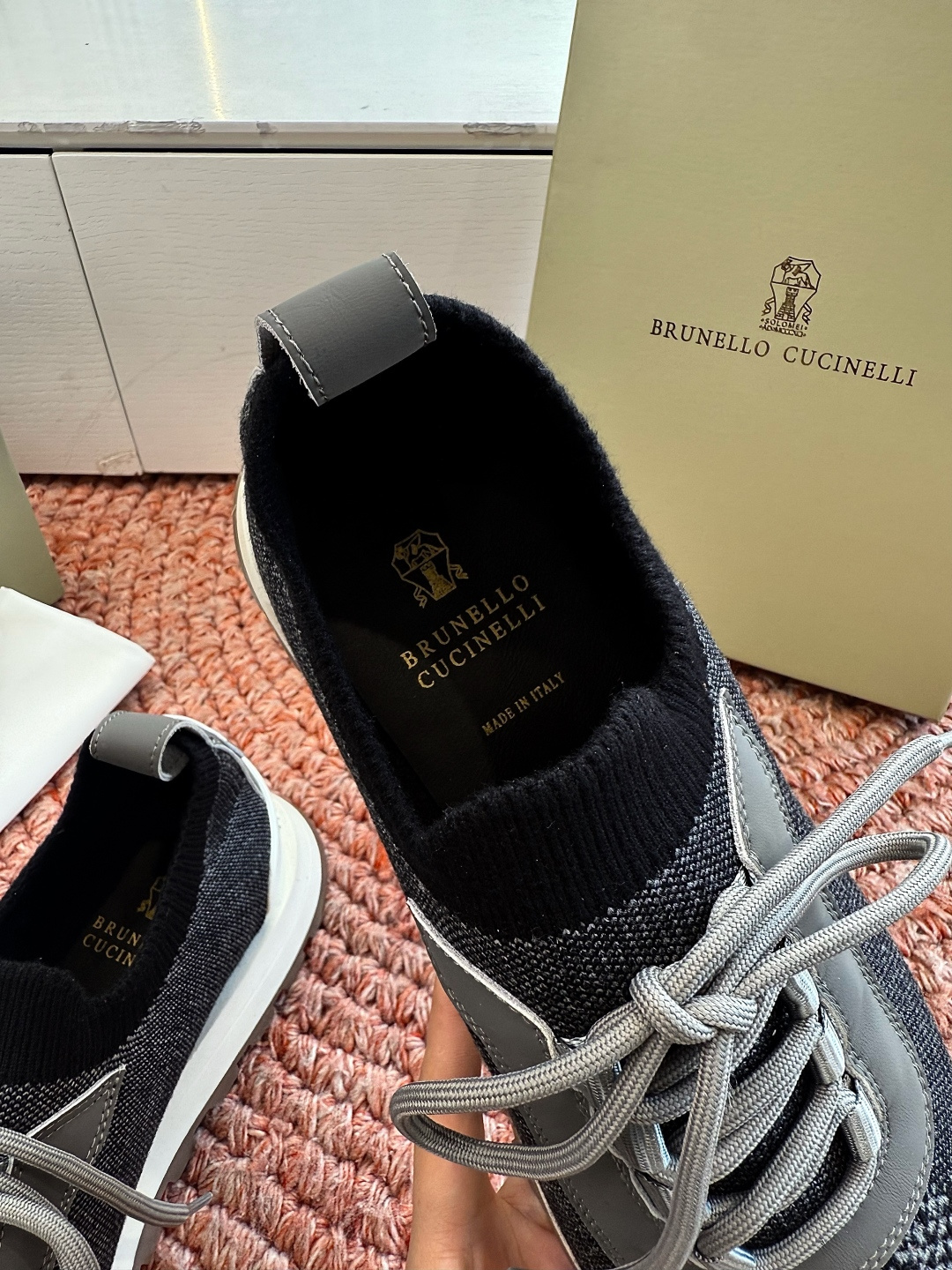 🌾G333😀 所见即所得bc代购级女鞋brunell* cucinell*运动板鞋女冬季麂皮新款真的一眼