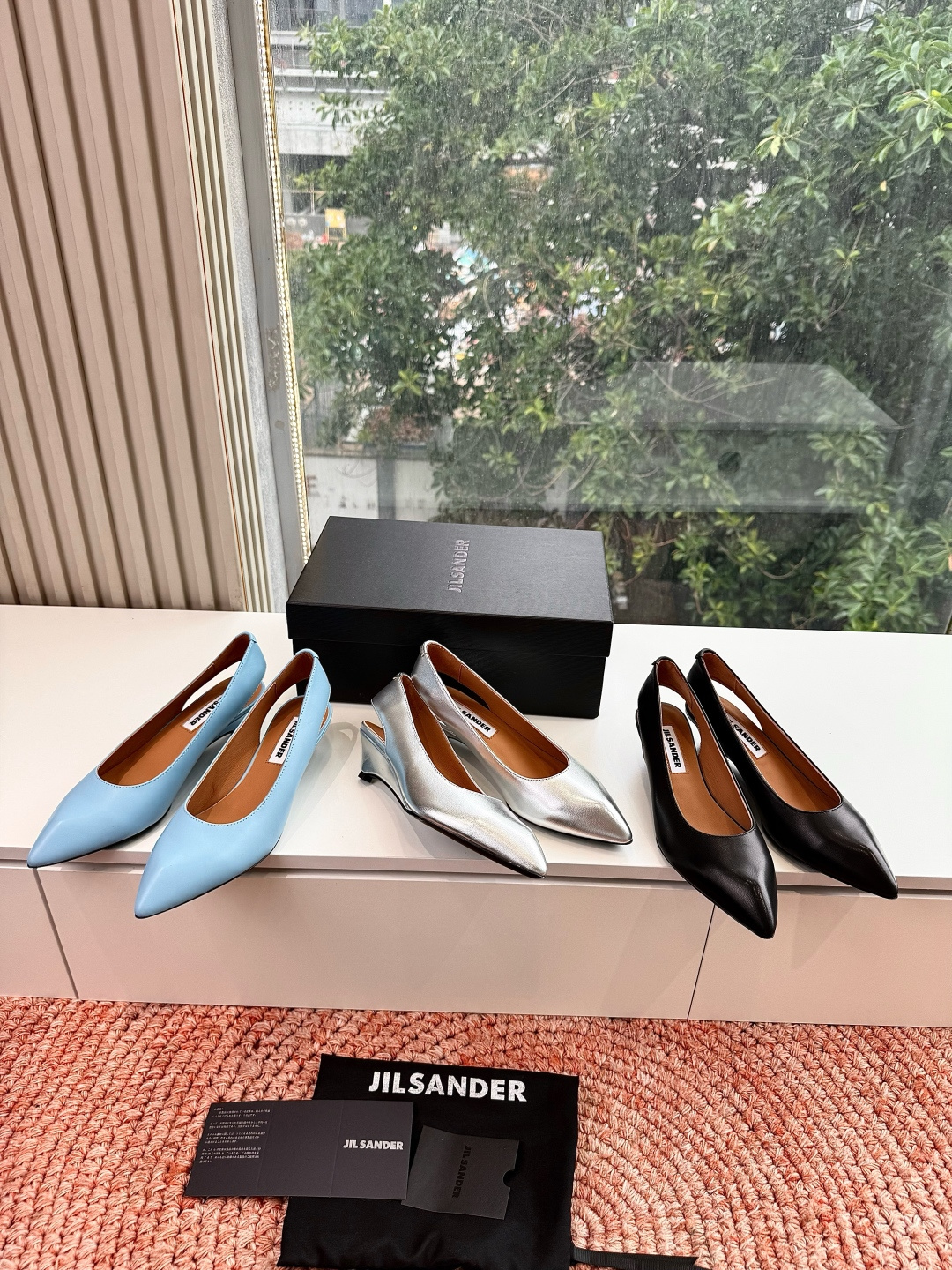 🌾G028小众潮牌jilsander*吉尔桑达𝐧𝐞𝐰26春夏走秀款简易复古粗跟圆头单鞋🔥！极简主义风格！