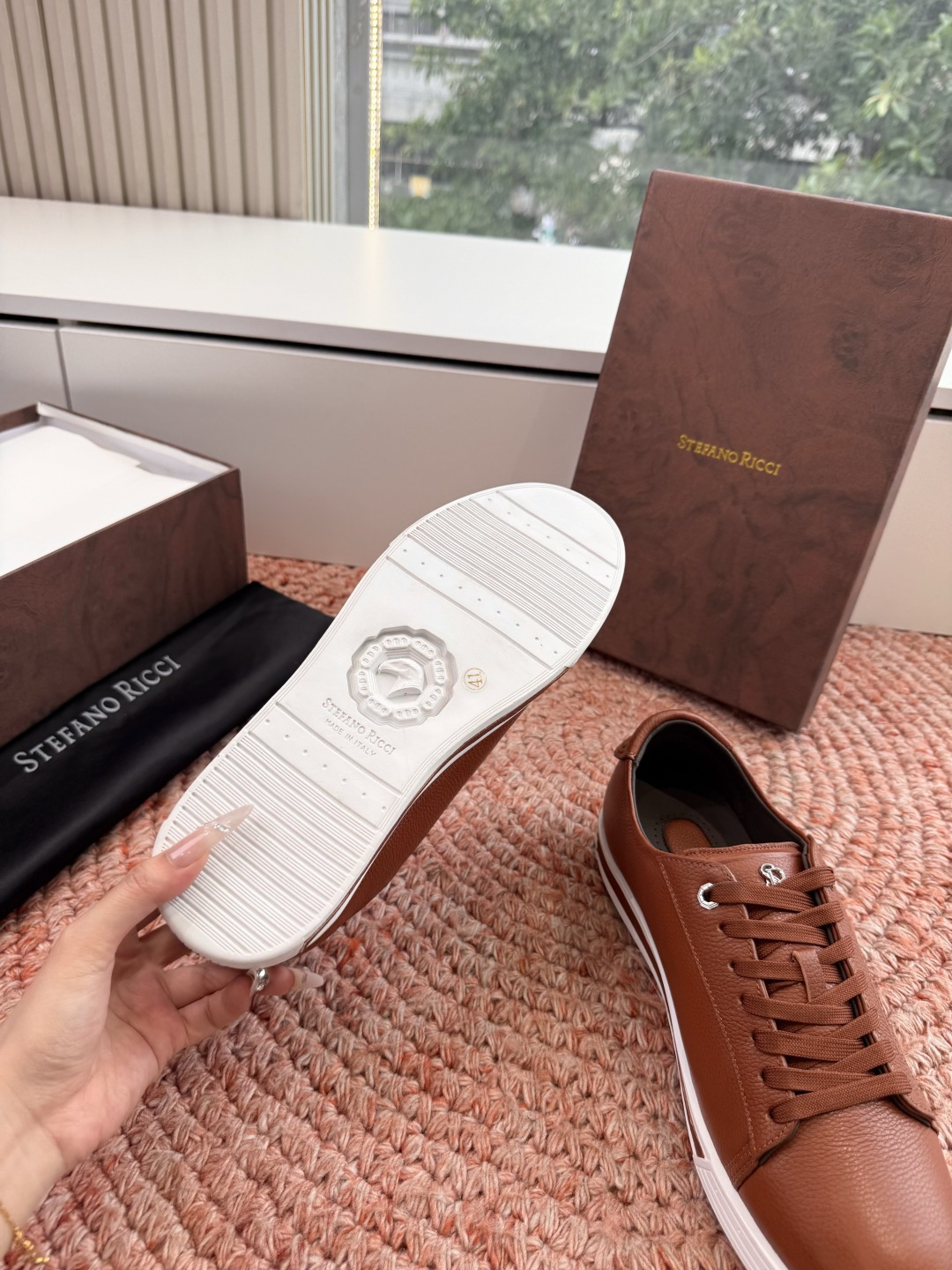 🌾G909顶级品质Stefano Ricci 史蒂芬高端奢侈品牌，男士休闲板鞋，麂皮面料打造，质感高端细