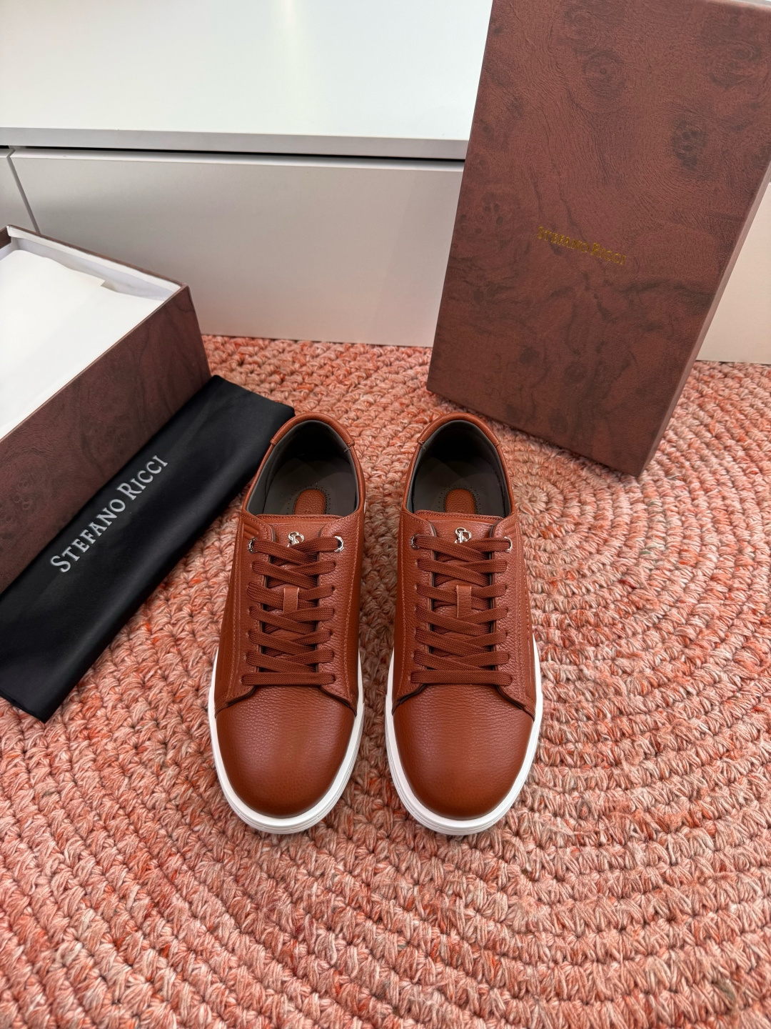 🌾G909顶级品质Stefano Ricci 史蒂芬高端奢侈品牌，男士休闲板鞋，麂皮面料打造，质感高端细