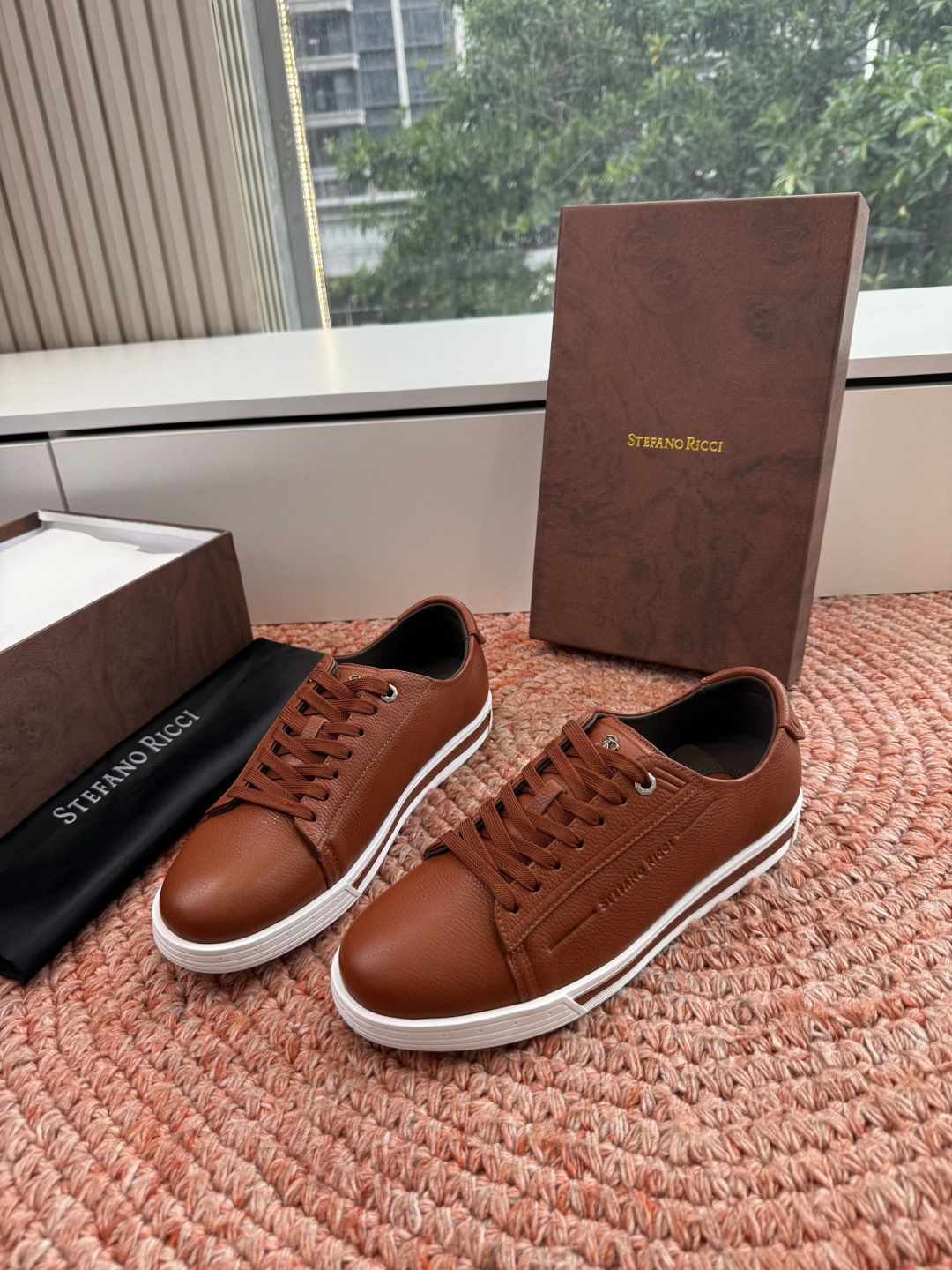 🌾G909顶级品质Stefano Ricci 史蒂芬高端奢侈品牌，男士休闲板鞋，麂皮面料打造，质感高端细