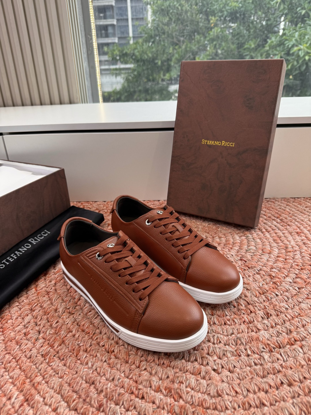 🌾G909顶级品质Stefano Ricci 史蒂芬高端奢侈品牌，男士休闲板鞋，麂皮面料打造，质感高端细