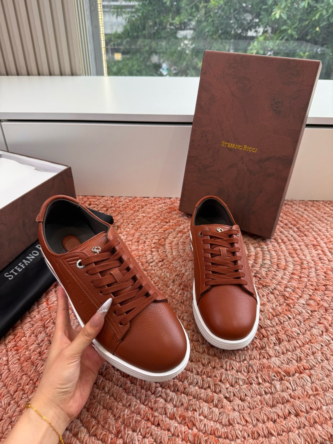 🌾G909顶级品质Stefano Ricci 史蒂芬高端奢侈品牌，男士休闲板鞋，麂皮面料打造，质感高端细