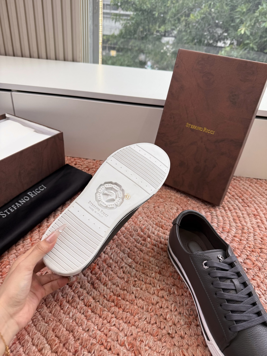 🌾G909顶级品质Stefano Ricci 史蒂芬高端奢侈品牌，男士休闲板鞋，麂皮面料打造，质感高端细