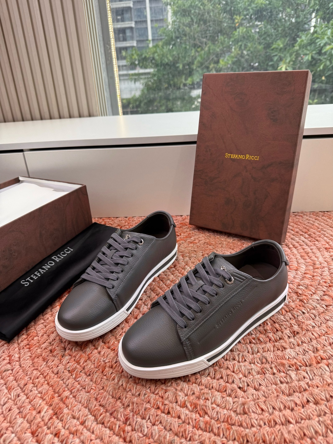🌾G909顶级品质Stefano Ricci 史蒂芬高端奢侈品牌，男士休闲板鞋，麂皮面料打造，质感高端细