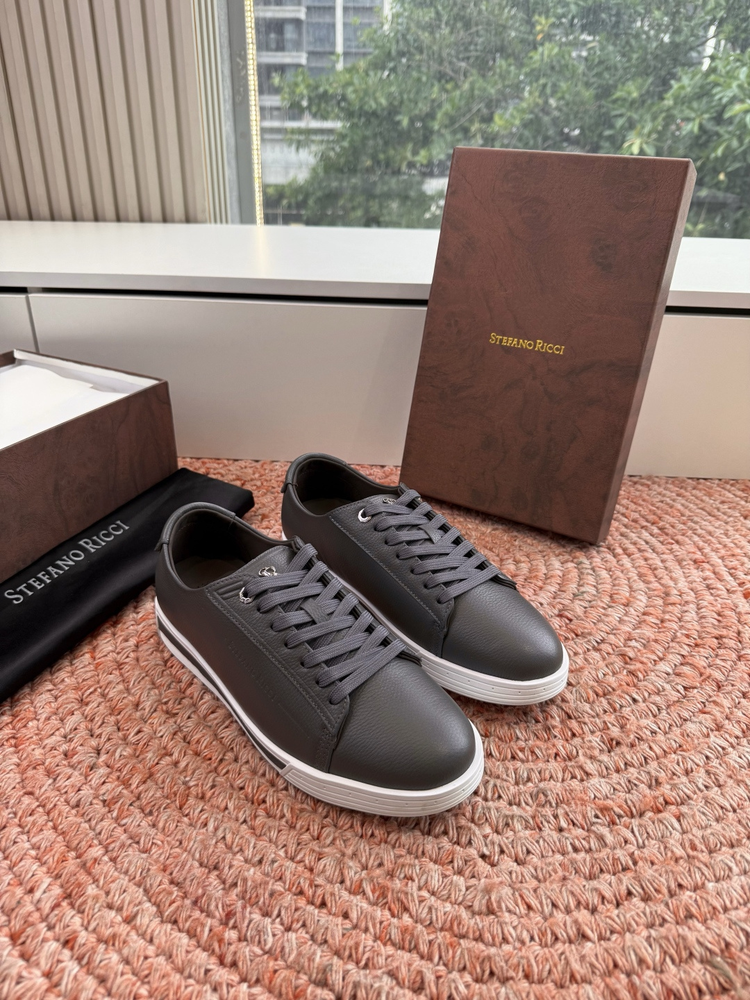 🌾G909顶级品质Stefano Ricci 史蒂芬高端奢侈品牌，男士休闲板鞋，麂皮面料打造，质感高端细