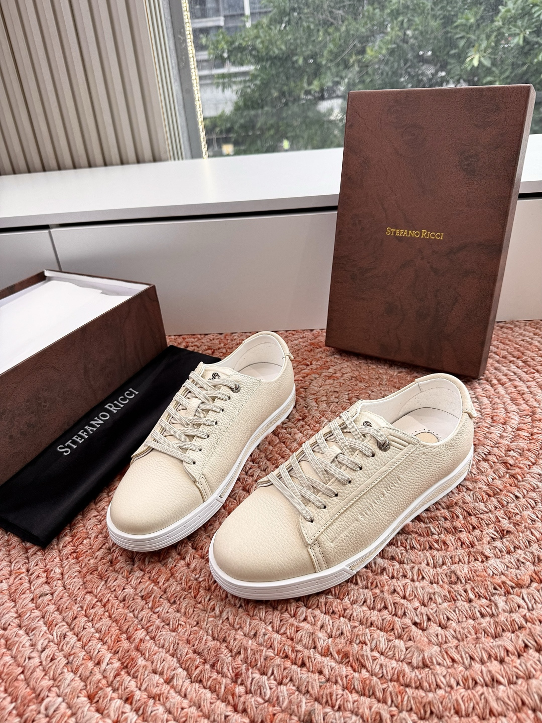 🌾G909顶级品质Stefano Ricci 史蒂芬高端奢侈品牌，男士休闲板鞋，麂皮面料打造，质感高端细