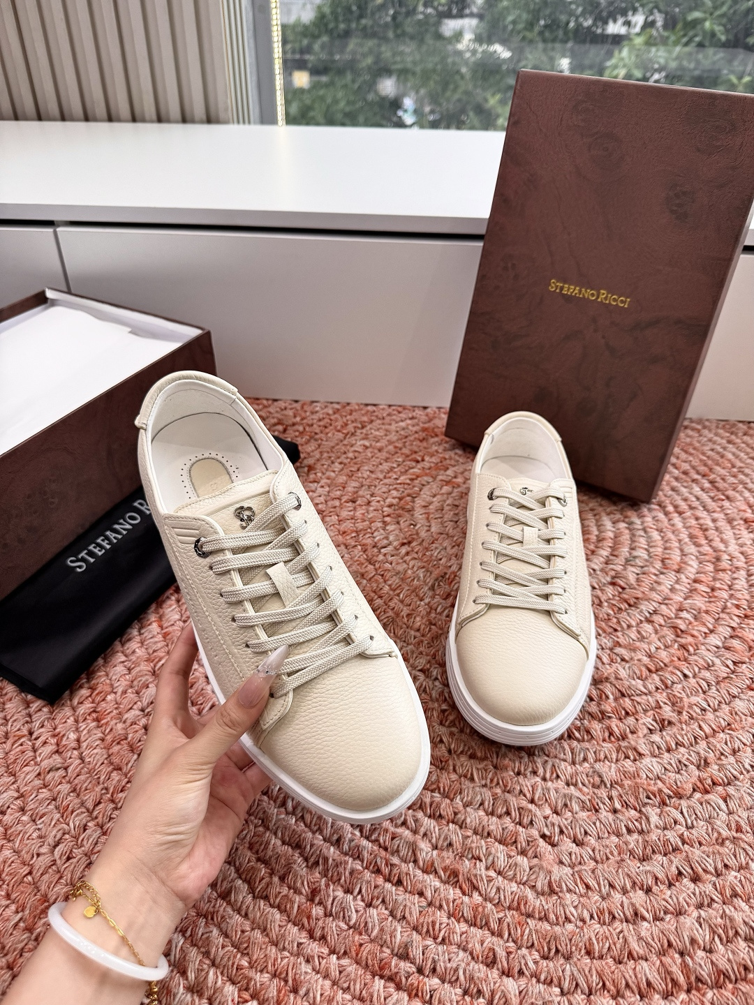 🌾G909顶级品质Stefano Ricci 史蒂芬高端奢侈品牌，男士休闲板鞋，麂皮面料打造，质感高端细