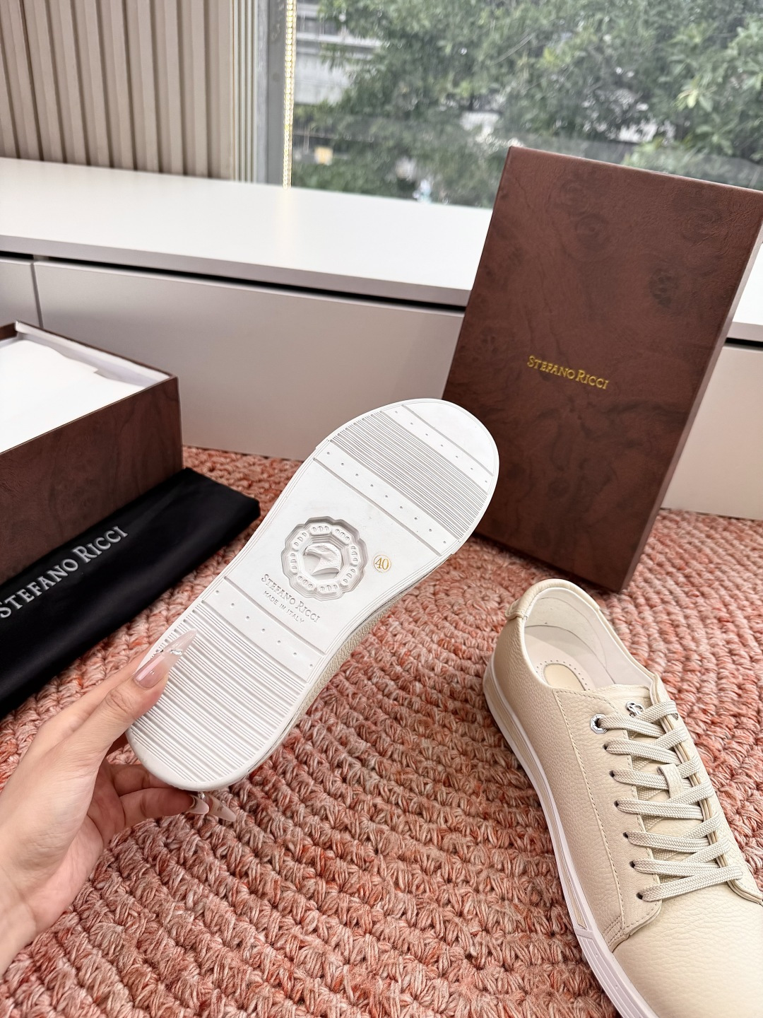 🌾G909顶级品质Stefano Ricci 史蒂芬高端奢侈品牌，男士休闲板鞋，麂皮面料打造，质感高端细