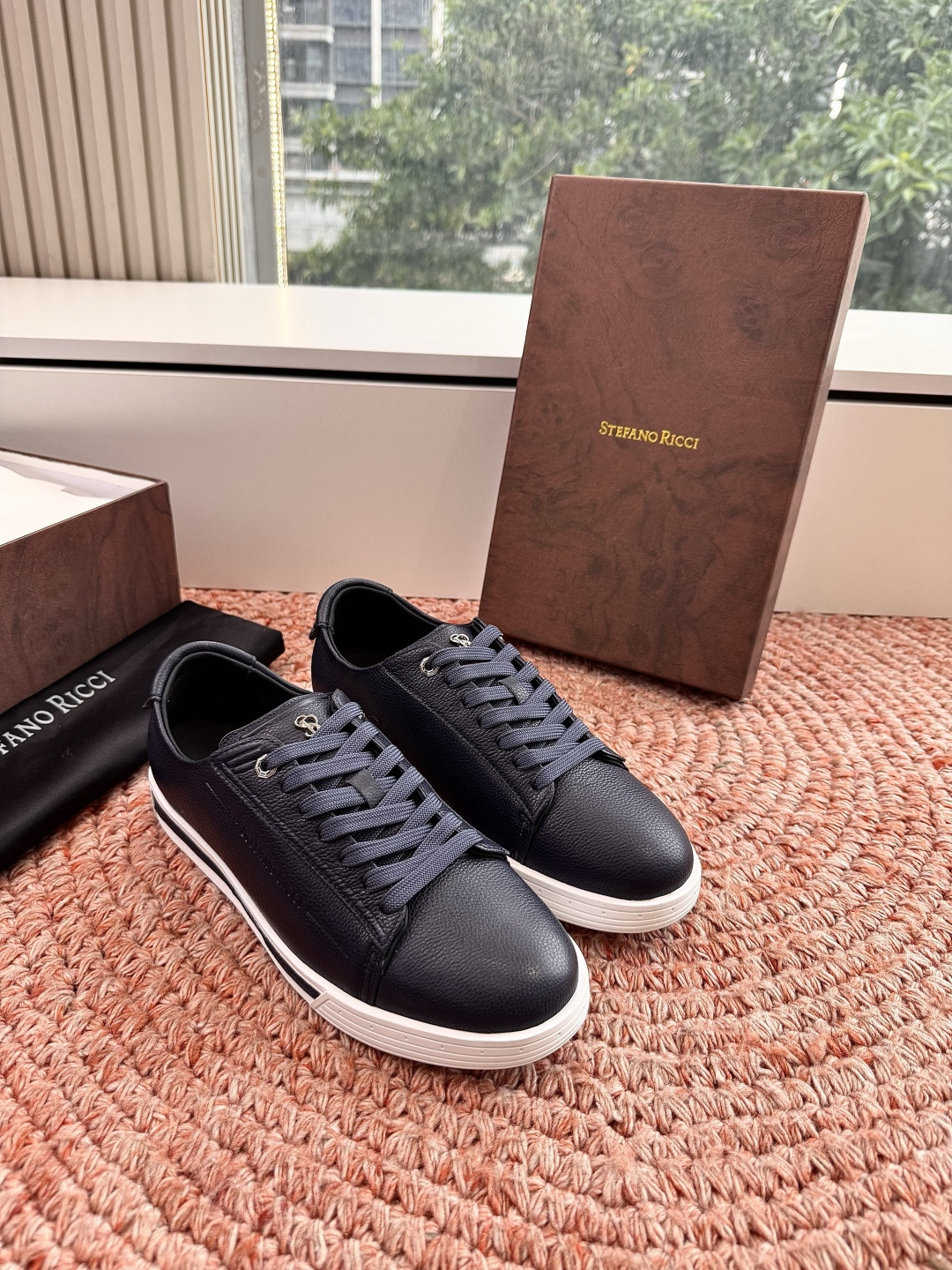 🌾G909顶级品质Stefano Ricci 史蒂芬高端奢侈品牌，男士休闲板鞋，麂皮面料打造，质感高端细