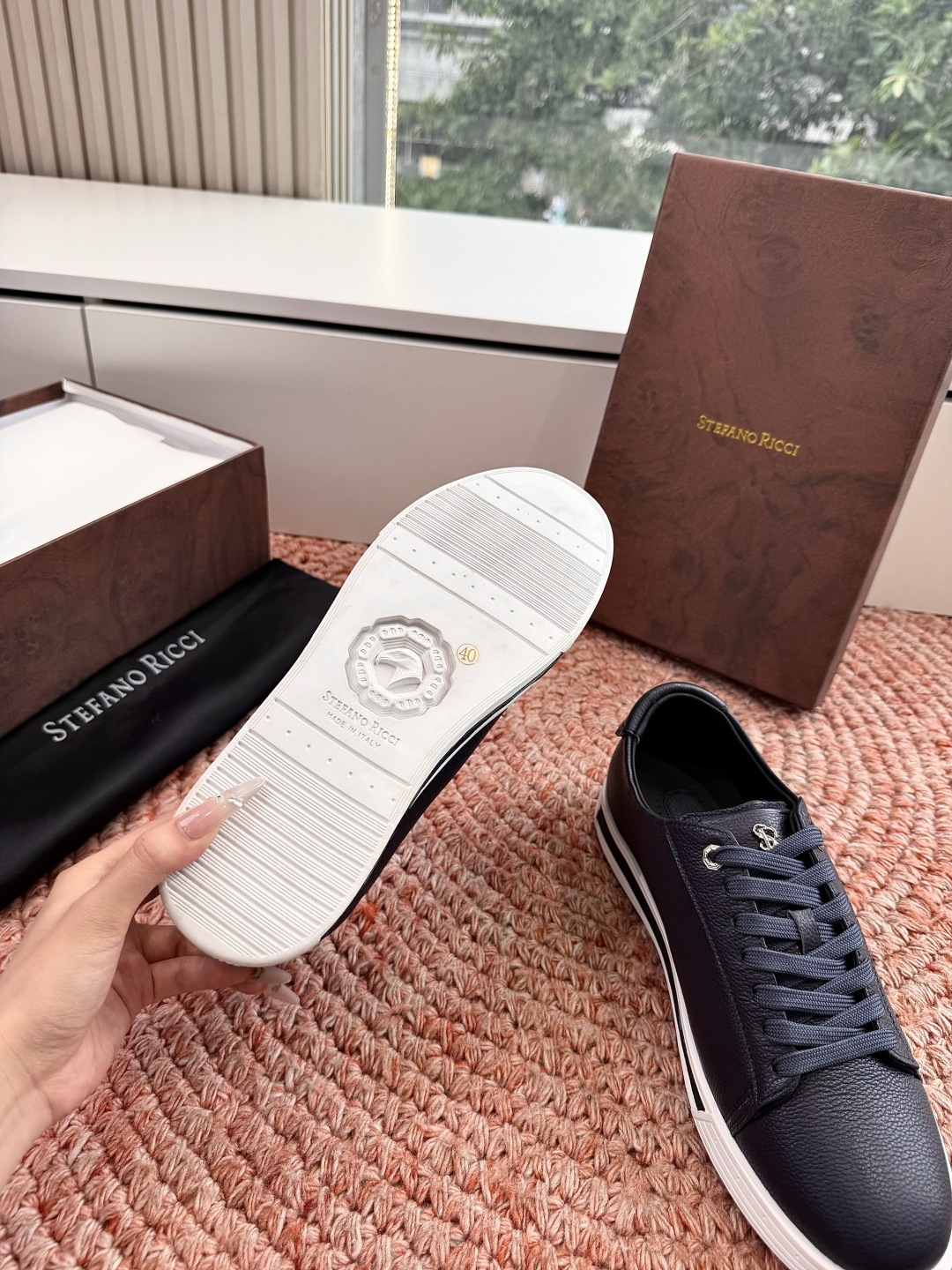 🌾G909顶级品质Stefano Ricci 史蒂芬高端奢侈品牌，男士休闲板鞋，麂皮面料打造，质感高端细