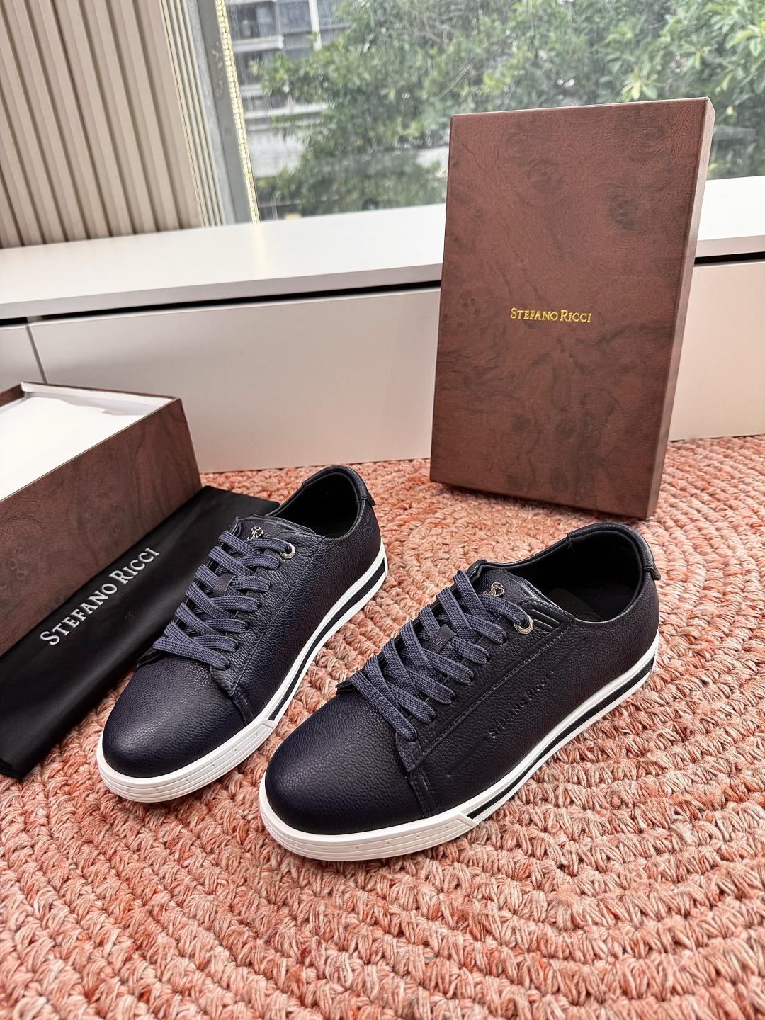🌾G909顶级品质Stefano Ricci 史蒂芬高端奢侈品牌，男士休闲板鞋，麂皮面料打造，质感高端细