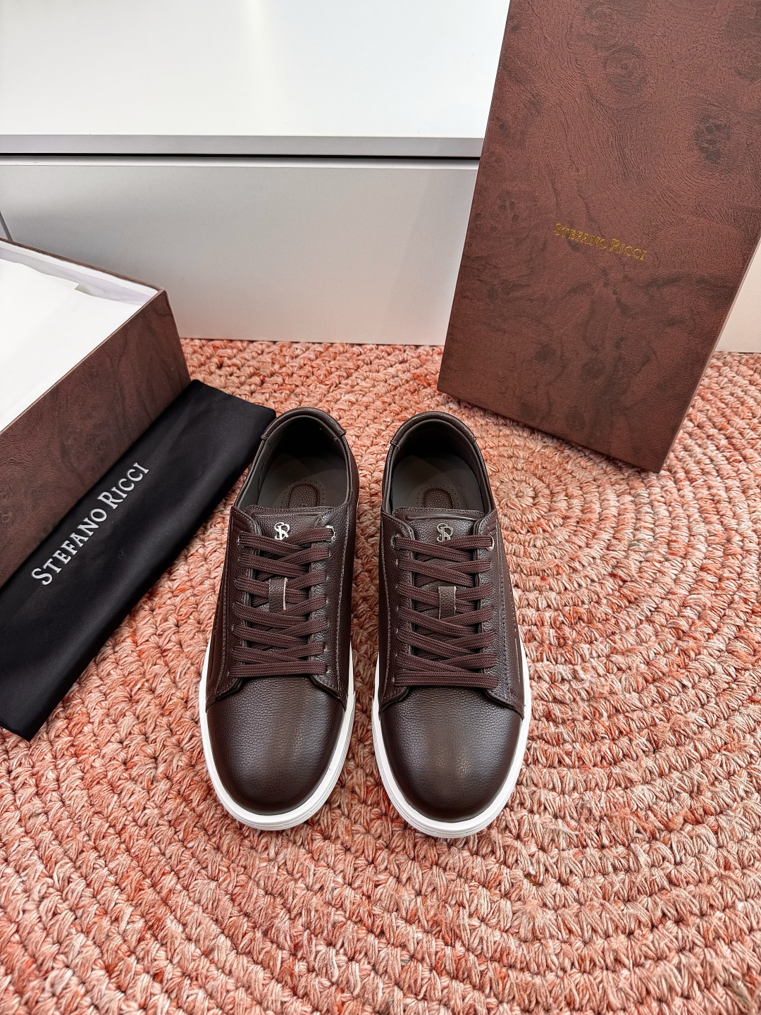 🌾G909顶级品质Stefano Ricci 史蒂芬高端奢侈品牌，男士休闲板鞋，麂皮面料打造，质感高端细