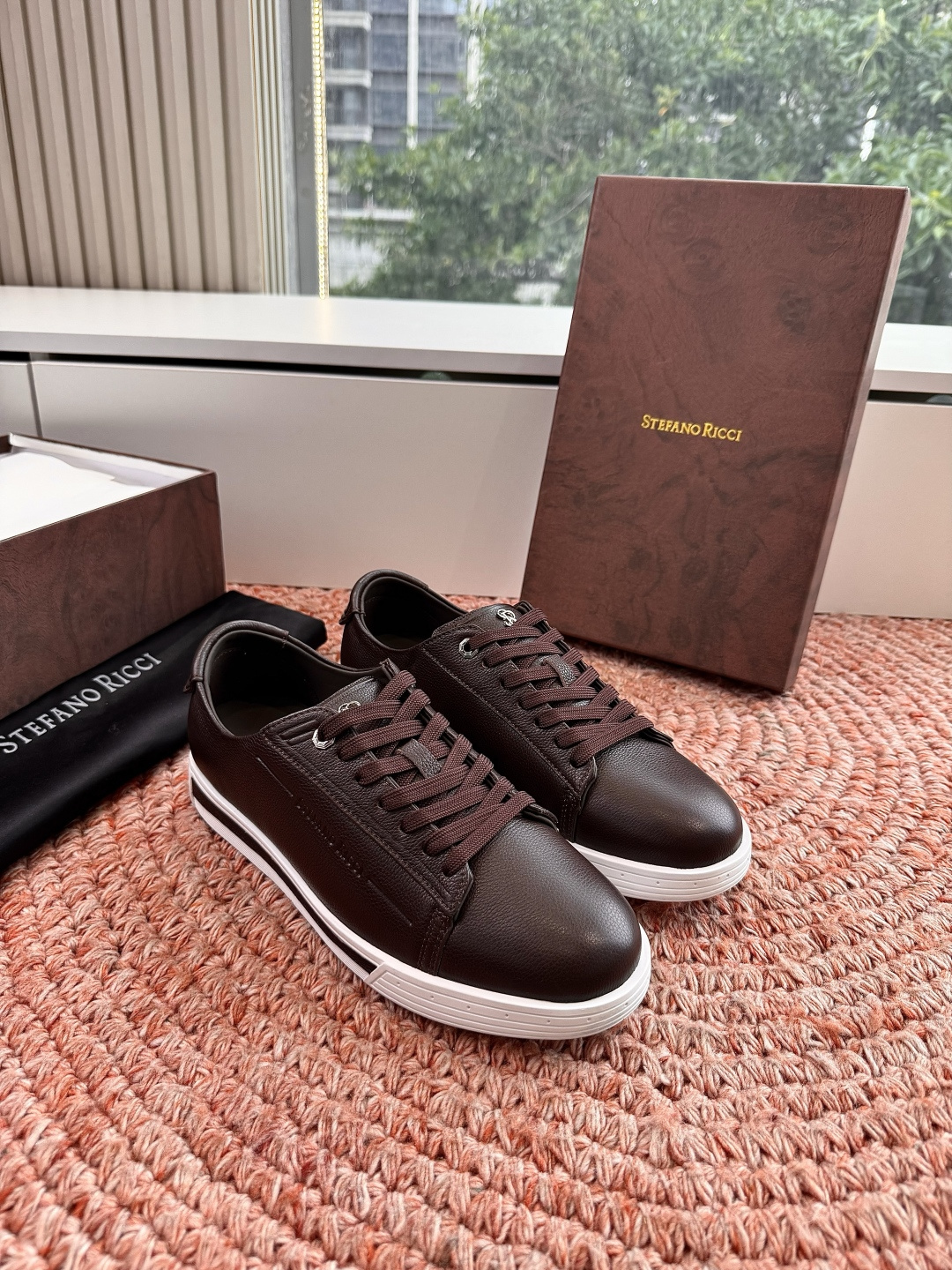 🌾G909顶级品质Stefano Ricci 史蒂芬高端奢侈品牌，男士休闲板鞋，麂皮面料打造，质感高端细