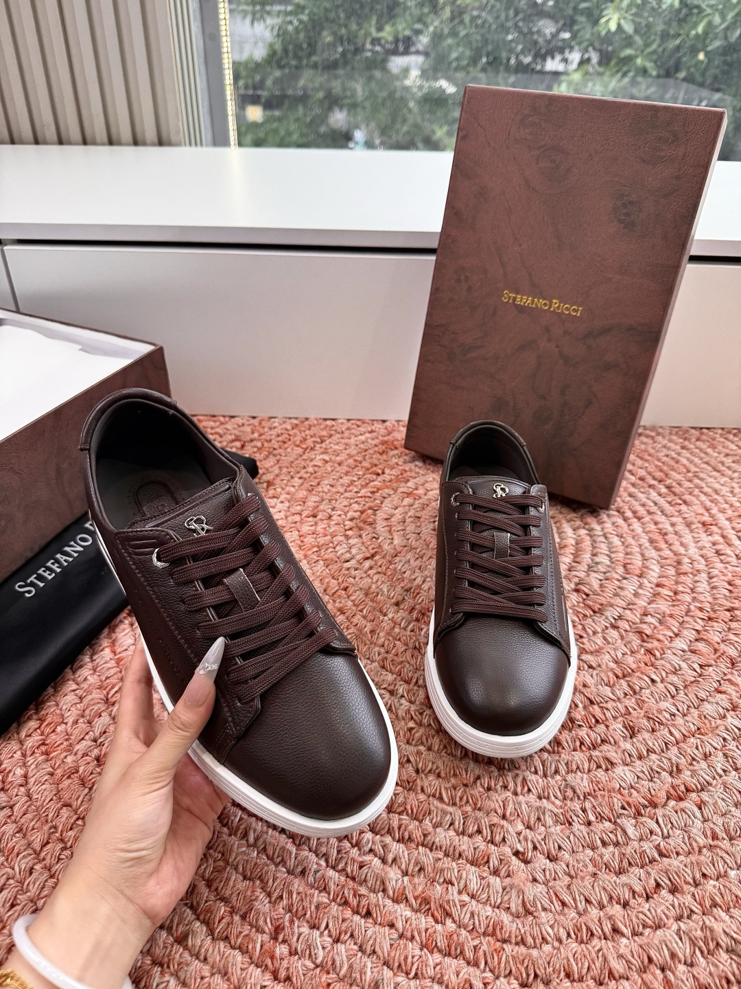 🌾G909顶级品质Stefano Ricci 史蒂芬高端奢侈品牌，男士休闲板鞋，麂皮面料打造，质感高端细