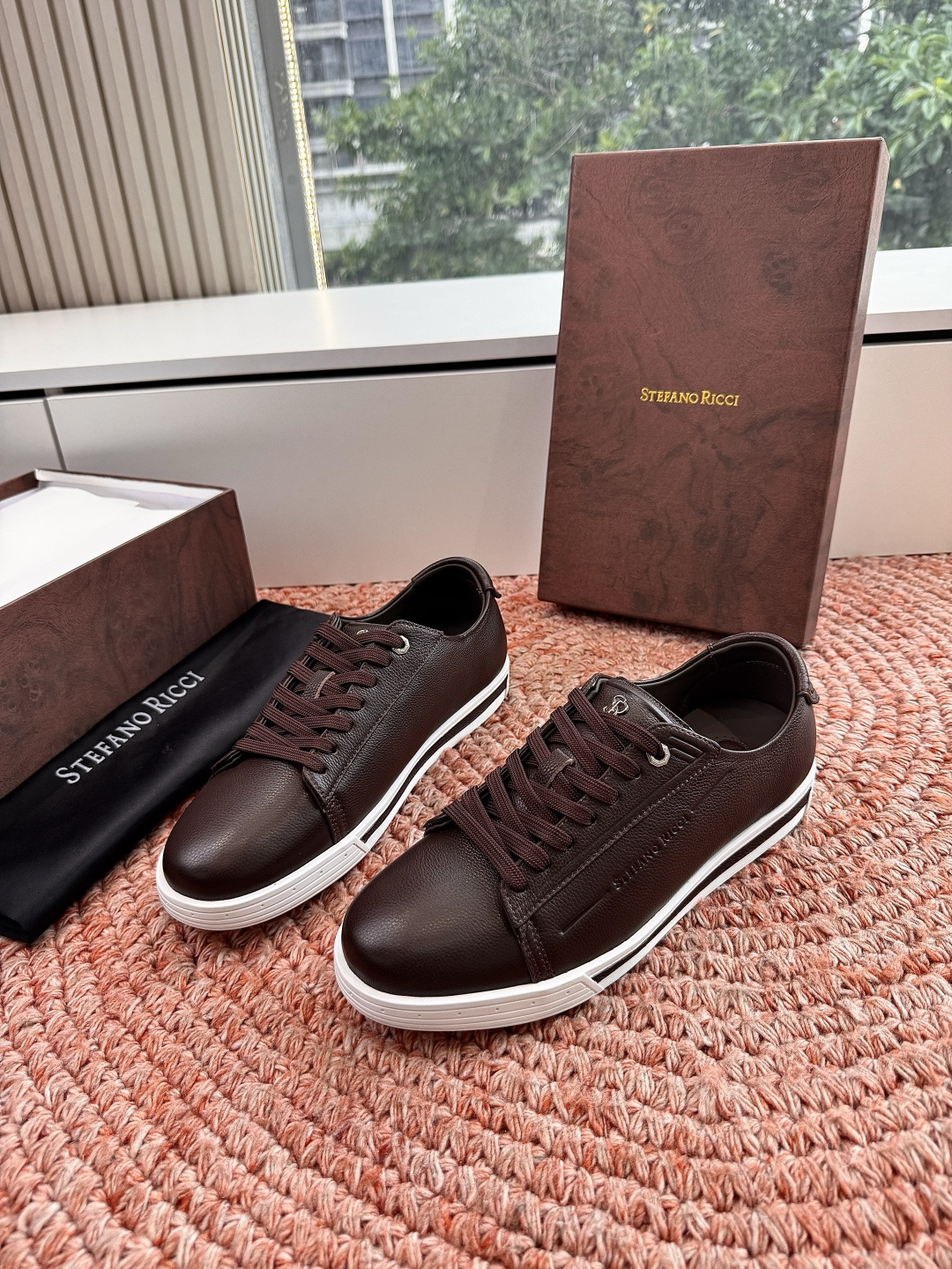 🌾G909顶级品质Stefano Ricci 史蒂芬高端奢侈品牌，男士休闲板鞋，麂皮面料打造，质感高端细