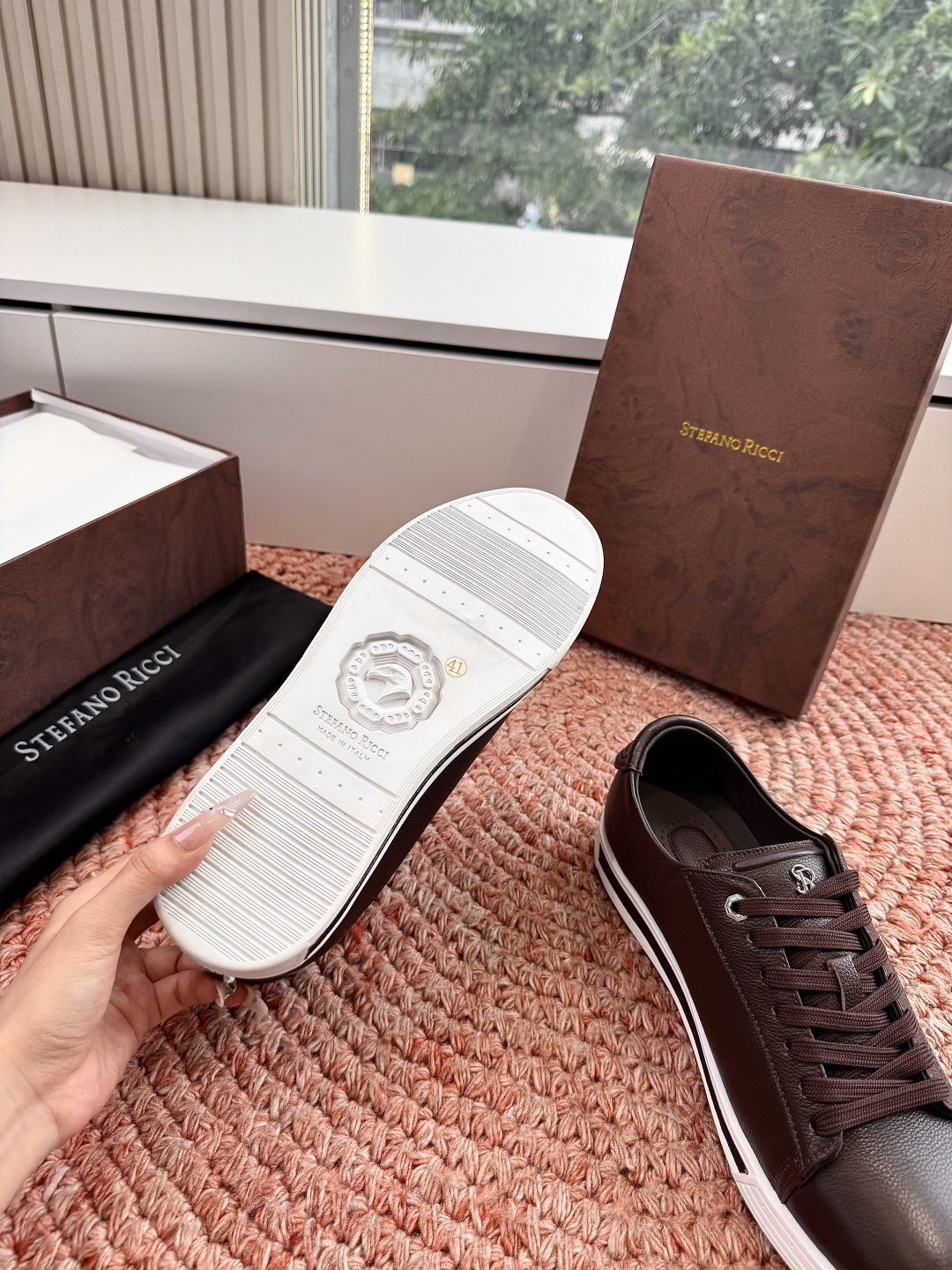 🌾G909顶级品质Stefano Ricci 史蒂芬高端奢侈品牌，男士休闲板鞋，麂皮面料打造，质感高端细