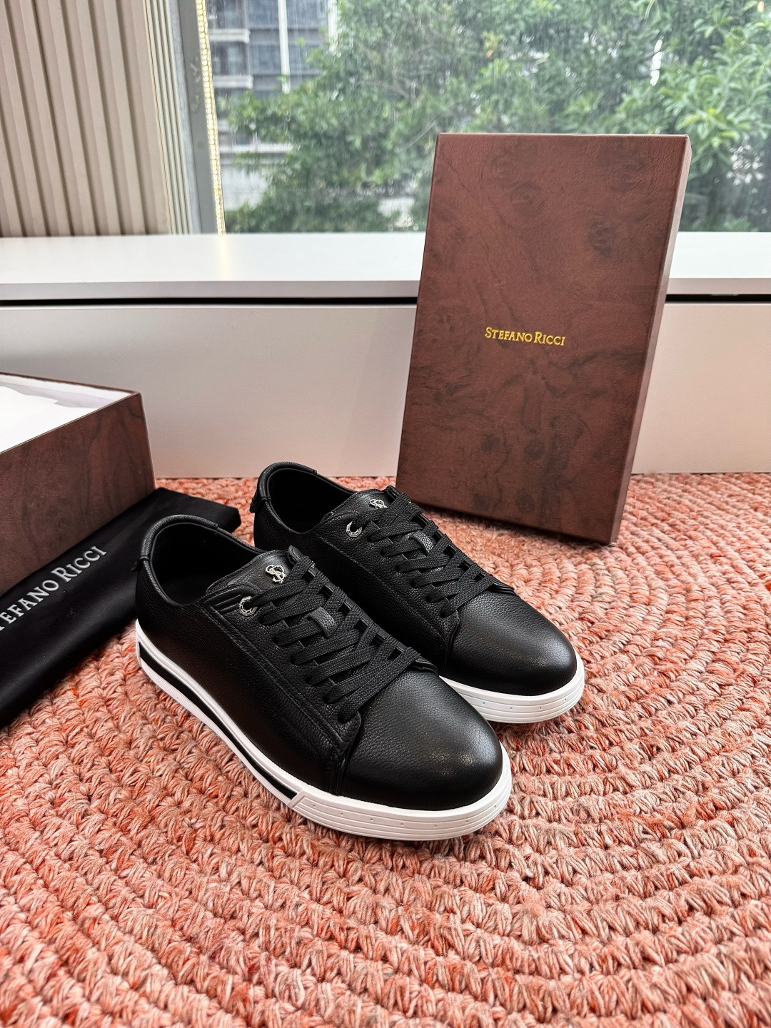 🌾G909顶级品质Stefano Ricci 史蒂芬高端奢侈品牌，男士休闲板鞋，麂皮面料打造，质感高端细