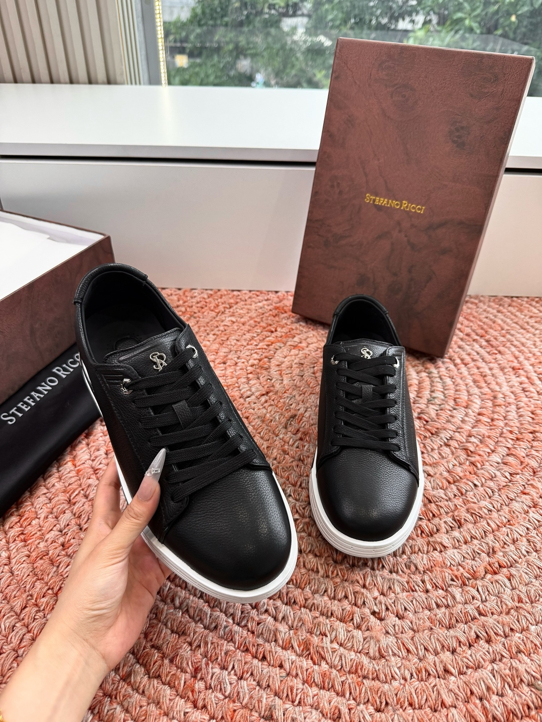 🌾G909顶级品质Stefano Ricci 史蒂芬高端奢侈品牌，男士休闲板鞋，麂皮面料打造，质感高端细