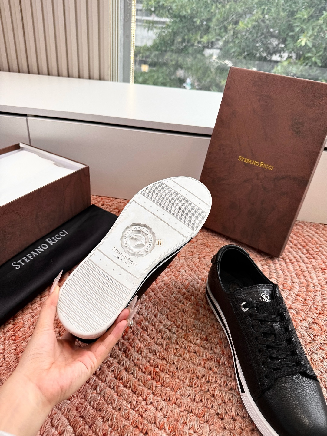 🌾G909顶级品质Stefano Ricci 史蒂芬高端奢侈品牌，男士休闲板鞋，麂皮面料打造，质感高端细