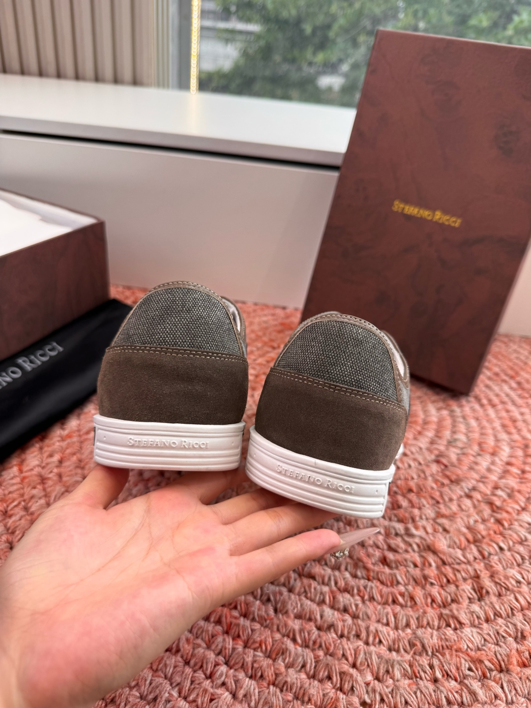 🌾G909顶级品质Stefano Ricci 史蒂芬高端奢侈品牌，男士休闲板鞋，麂皮面料打造，质感高端细