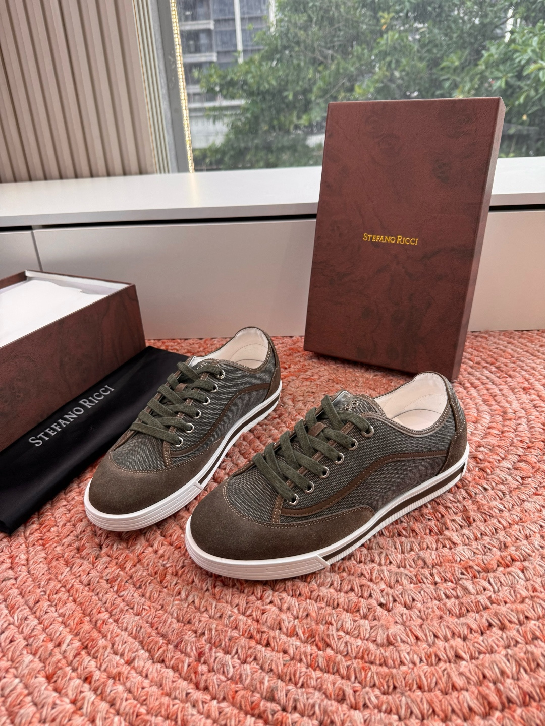🌾G909顶级品质Stefano Ricci 史蒂芬高端奢侈品牌，男士休闲板鞋，麂皮面料打造，质感高端细