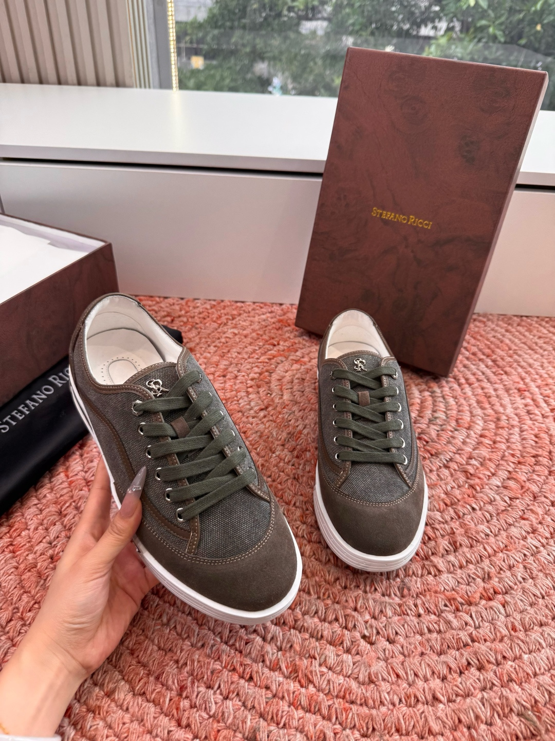 🌾G909顶级品质Stefano Ricci 史蒂芬高端奢侈品牌，男士休闲板鞋，麂皮面料打造，质感高端细