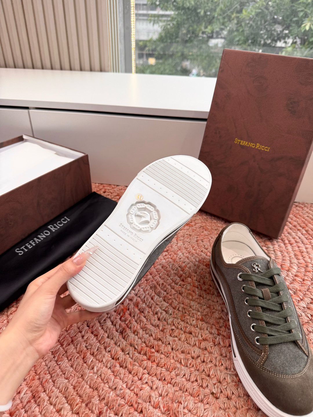 🌾G909顶级品质Stefano Ricci 史蒂芬高端奢侈品牌，男士休闲板鞋，麂皮面料打造，质感高端细