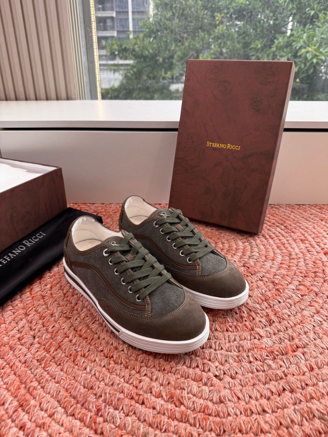 🌾G909顶级品质Stefano Ricci 史蒂芬高端奢侈品牌，男士休闲板鞋，麂皮面料打造，质感高端细