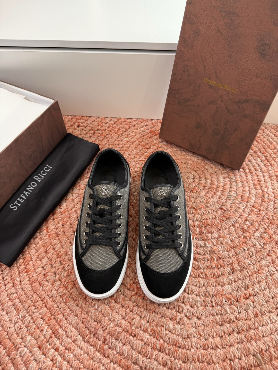 🌾G909顶级品质Stefano Ricci 史蒂芬高端奢侈品牌，男士休闲板鞋，麂皮面料打造，质感高端细