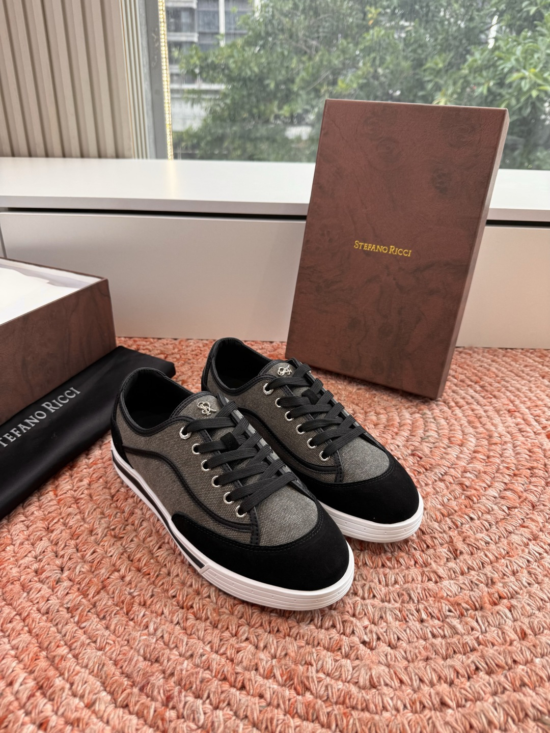 🌾G909顶级品质Stefano Ricci 史蒂芬高端奢侈品牌，男士休闲板鞋，麂皮面料打造，质感高端细