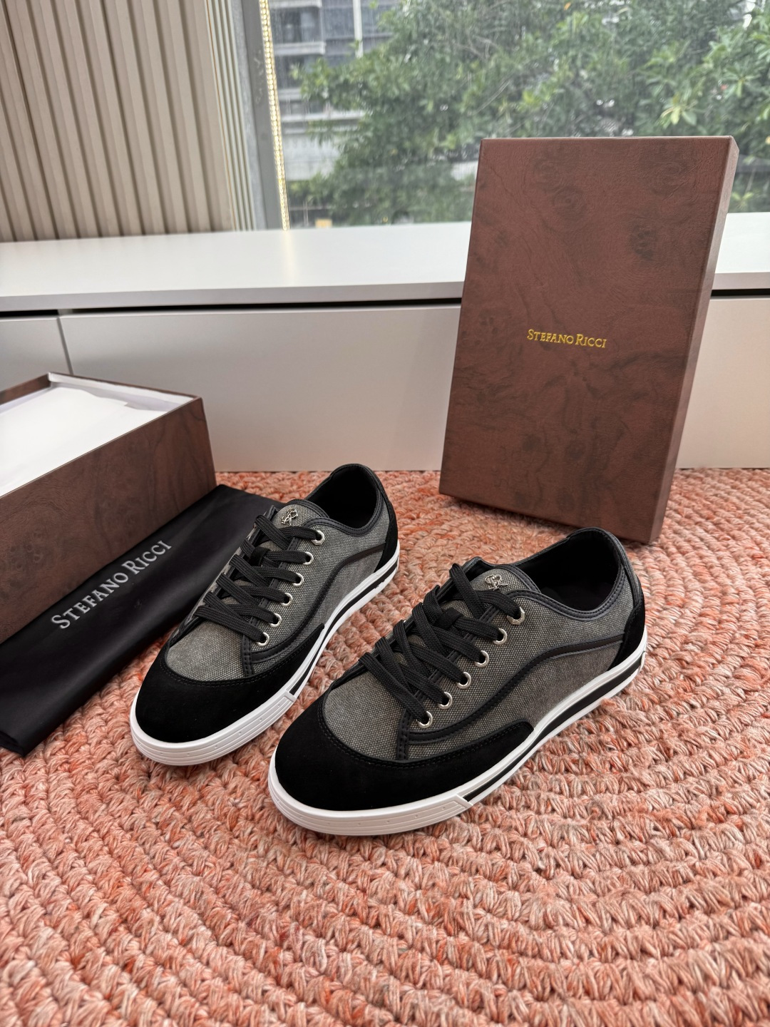 🌾G909顶级品质Stefano Ricci 史蒂芬高端奢侈品牌，男士休闲板鞋，麂皮面料打造，质感高端细